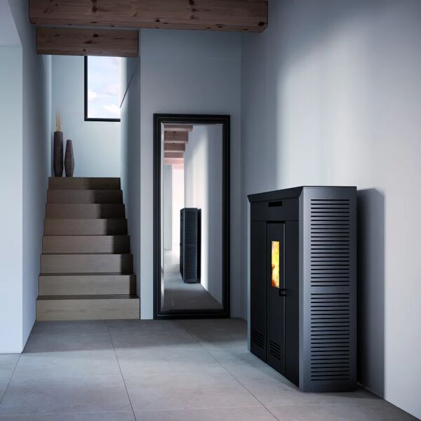 invicta stufa a pellet canalizzata daglan 9 kw grigio