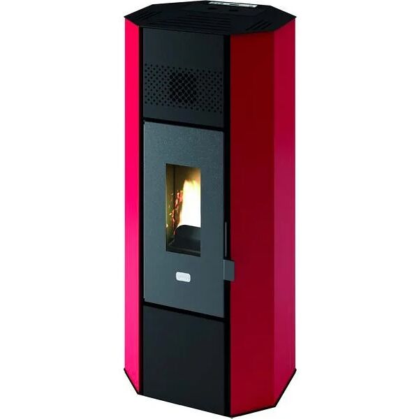 punto fuoco 95101500 stufa a pellet 6.3 kw capacità serbatoio 10 kg volume 120 mc con telecomando colore rosso - 95101500 titti