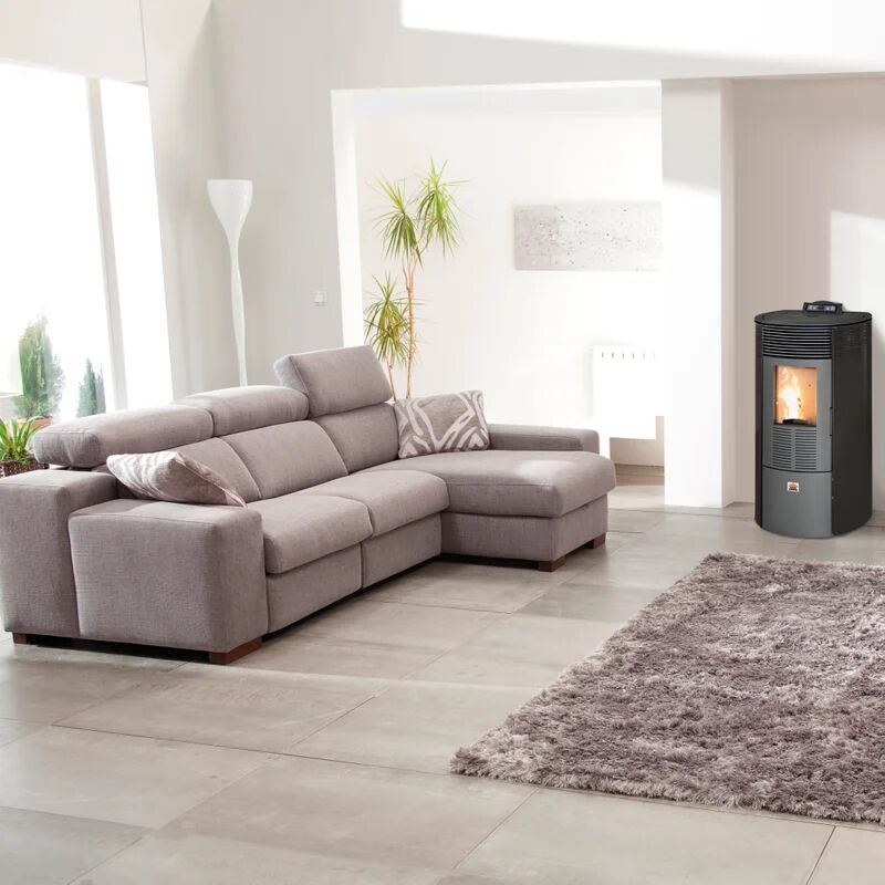 krone stufa a pellet canalizzata theresia 9 kw nero