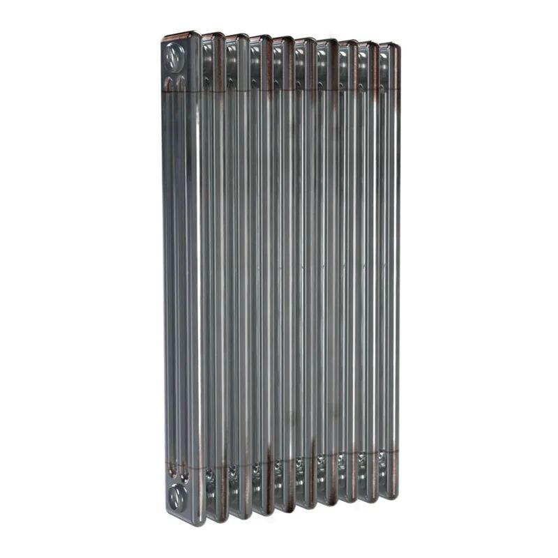 ercos radiatore acqua calda  in acciaio 3 colonne, 10 elementi interasse 81,3 cm, grigio