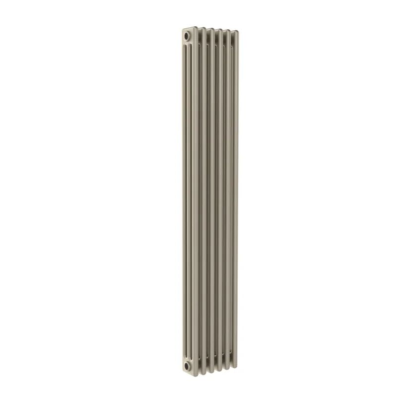 leroy merlin radiatore acqua calda in acciaio 3 colonne, 6 elementi interasse 17,35 cm, sabbia