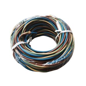 LEXMAN Cavo elettrico flessibile marrone - blu - giallo - verde H07V-K 3 x 1 mm² 10 m  Matassa