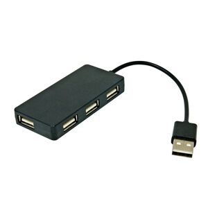 ISNATCH Multipresa a pedale 4 posti, 4 USB, spina USB, con cavo 0.15 m, nera,