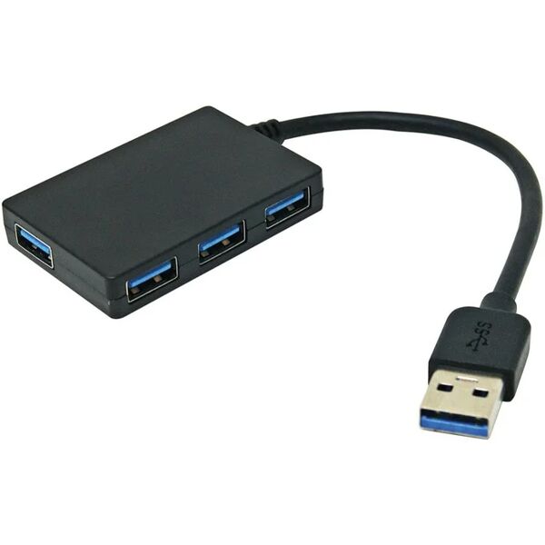 isnatch multipresa a pedale 4 posti, 4 usb, spina usb, con cavo 0.15 m, nera,