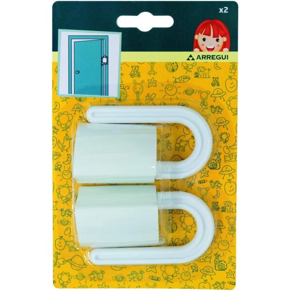 arregui fermaporta antischiacciamento in pvc bianco sp 30 mm 2 pezzi