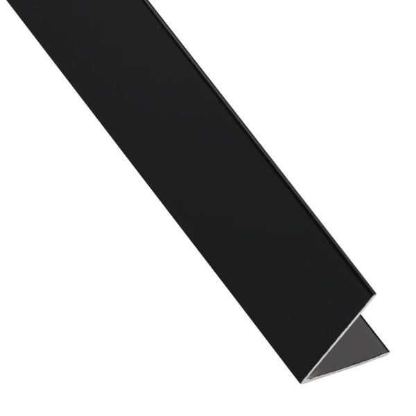 standers profilo angolare simmetrico  in alluminio nero l 2.6 m 19.5x19.5 mm