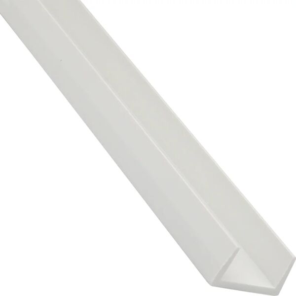 standers profilo a u  in pvc bianco opaco l 1 m 8x15 mm