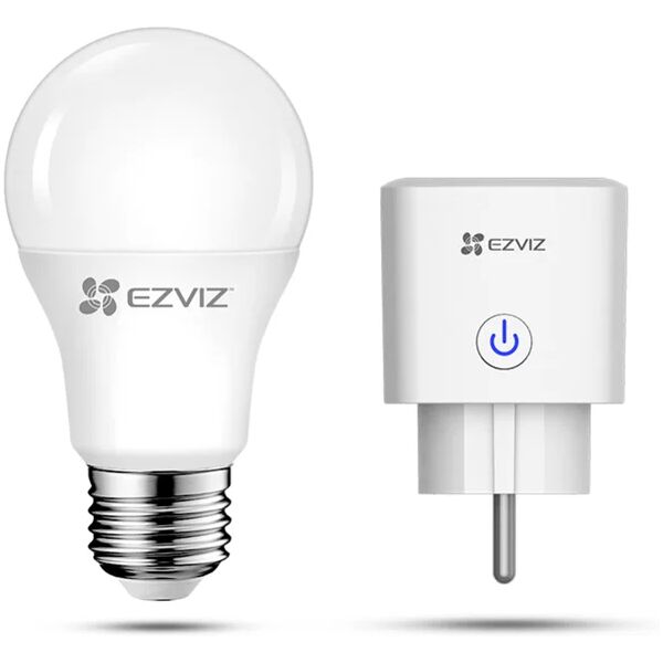 ezviz adattatore collegato wi-fi   kit presa t30a + lampadina lb1 bianco