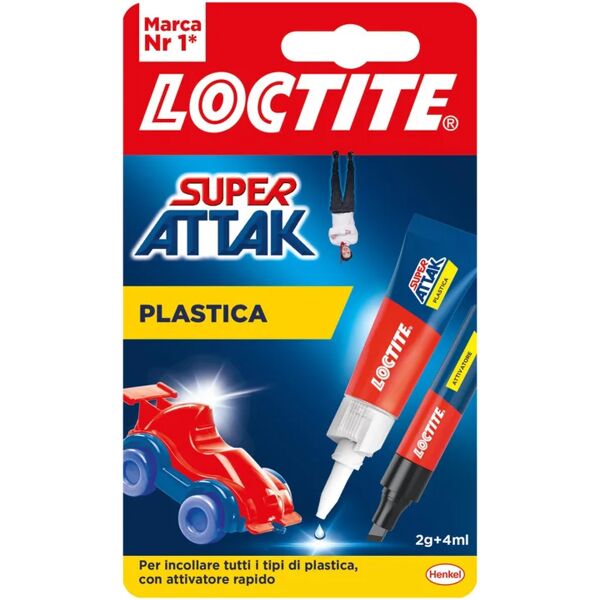 loctite colla in cianoacrilato per plastica  12 pezzi blister 2g+4ml