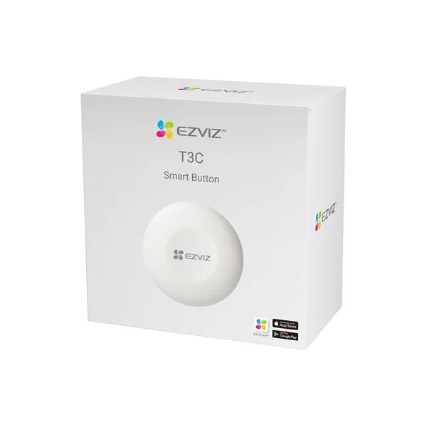 leroy merlin telecomando ezviz t3c smart button  per antifurto con accensione e spegnimento pale centralina ezviz a3, assistete vocale google e alexa