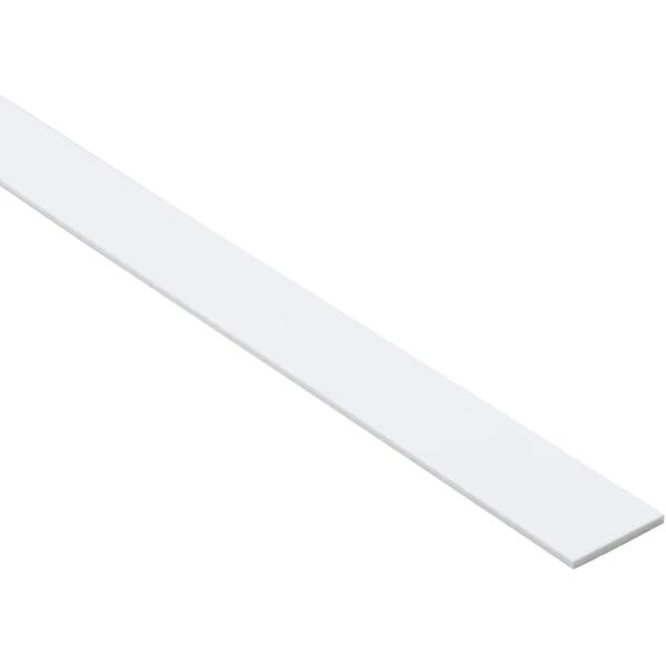 standers profilo piatto  in pvc bianco opaco l 1 m 2x20 mm