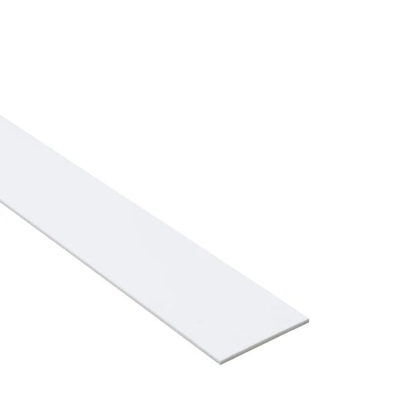 standers profilo piatto  in pvc bianco opaco l 1 m 2x40 mm