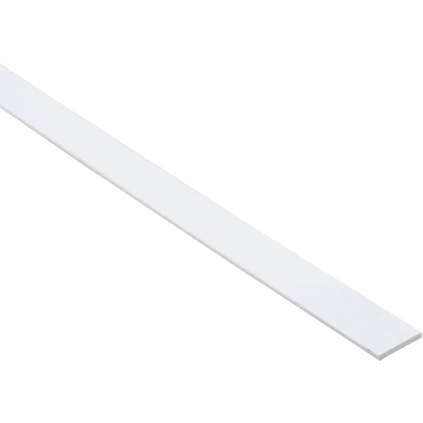 standers profilo piatto  in pvc bianco opaco l 1 m 2x15 mm