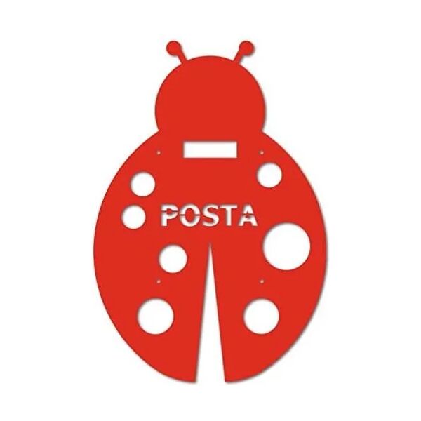 alubox - frontali mia per cassette postai mod. mia coccinella rossa