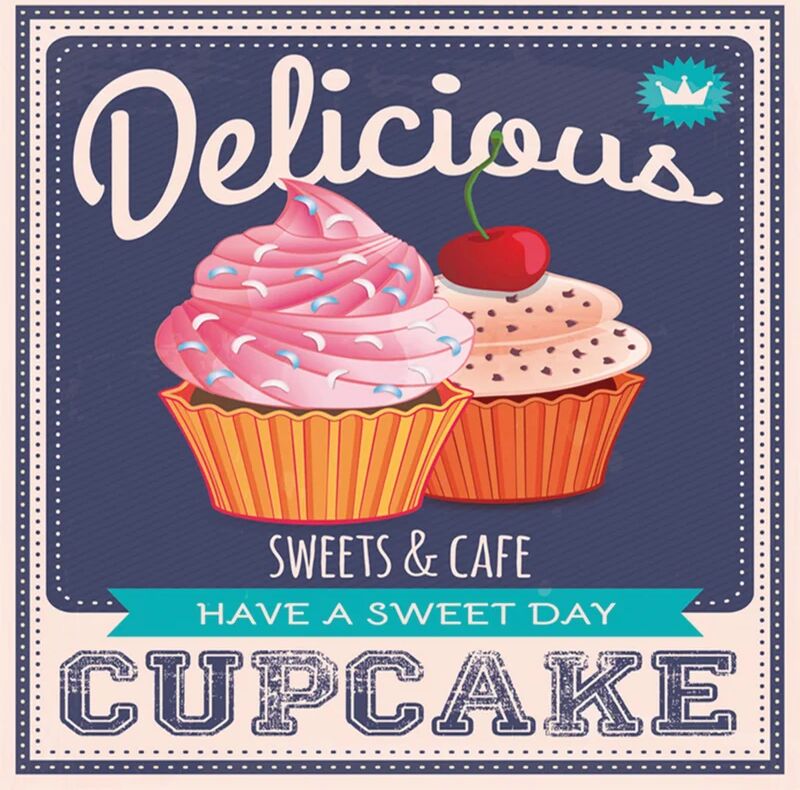 inspire stampa su tela cupcake delicious 60x60 cm