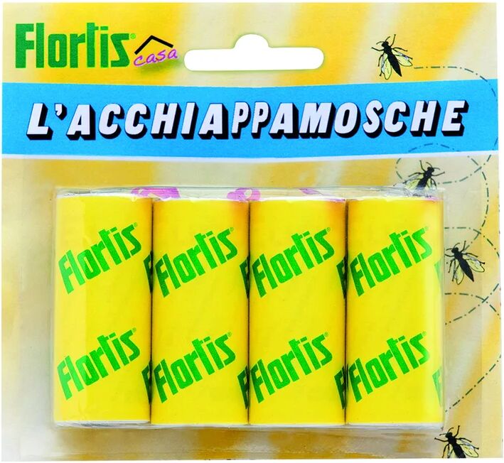 flortis adesivo repellente per mosche  l'acchiappamosche 4 pezzi