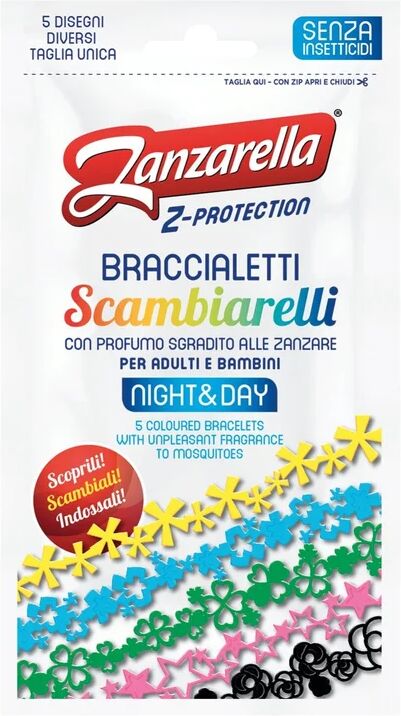 zanzarella braccialetto repellente per zanzare  scambiarelli 5 pezzi