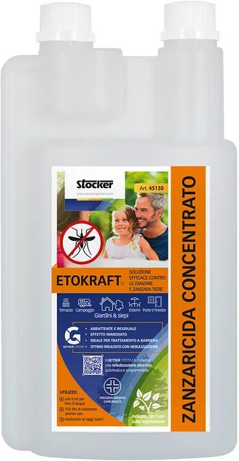 stocker repellente liquido per zanzare  etokraft  1 l