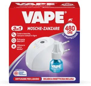 vape liquido repellente liquido per mosche, zanzare  3 in 1 diffusore e ricarica