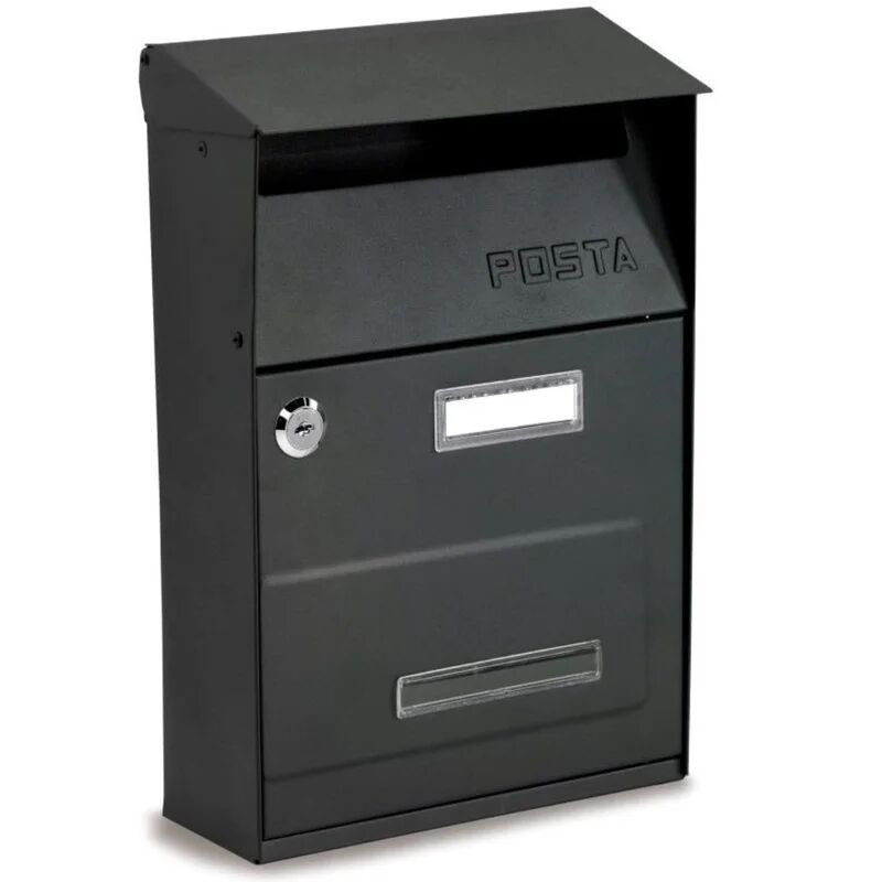 technomax - cassetta postale minosa 21,5x33x10,5 cm nera