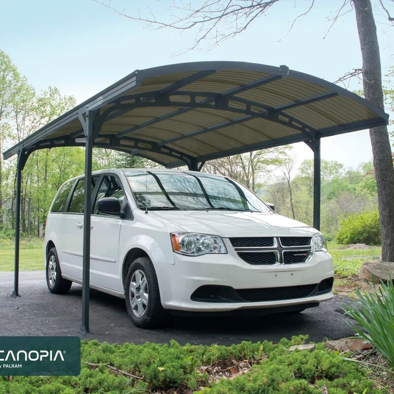 canopia by palram carport atlas 5000 cochera de aluminio gris 274x213cm