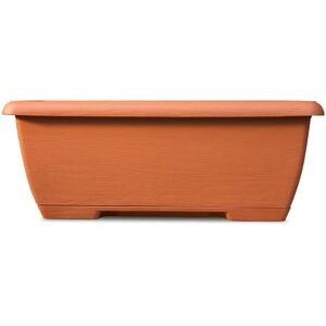 PLASTECNIC Fioriera Midi Terrae  in polipropilene terracotta H 20 cm L 45 x P 25 cm