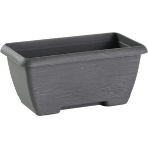 PLASTECNIC Fioriera Mini Terrae  in polipropilene grigio H 10 cm L 42 x P 12 cm