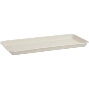 PLASTECNIC Sottovaso per vaso da fiori  Terrae in polipropilene di colore bianco L 30 x H 4 x P 65 cm