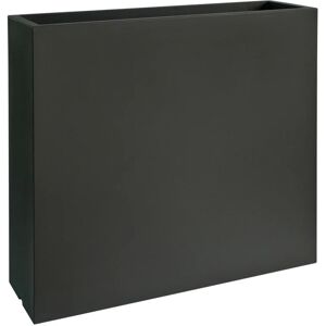 EURO3PLAST Fioriera Kube High Slim  in polietilene nero H 70 cm L 80 x P 25 cm