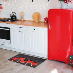 Leroy Merlin Tappeto Hollis Natale antiscivolo in pvc nero e rosso, 45x75 cm