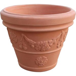 EURO3PLAST Vaso per piante e fiori Festonato  in polietilene arancione e rame H 77 cm Ø 94 cm