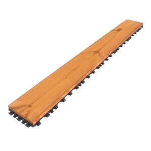 ONEK Listone da incastro Thermowood in legno 120 x 15 cm, Sp 25 mm pino naturale