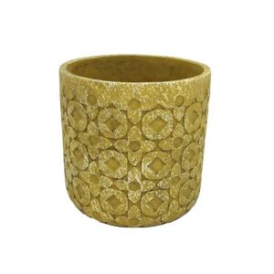 Leroy Merlin Vaso Caspo' in cemento  giallo H 17 cm x D 18.5 cm