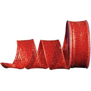 Leroy Merlin Decorazione per albero di natale nastro  H 4 cm, L 2000 cm, colore rosso