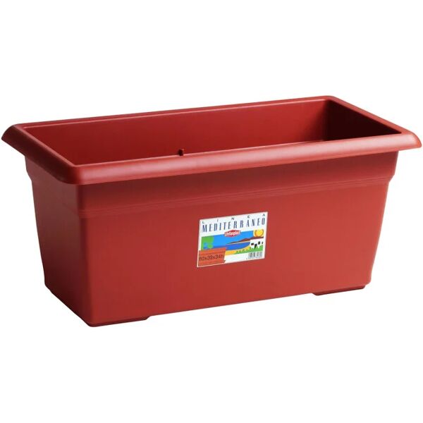 stefanplast fioriera mediterraneo  in polipropilene terracotta h 28 cm l 60 x p 32 cm