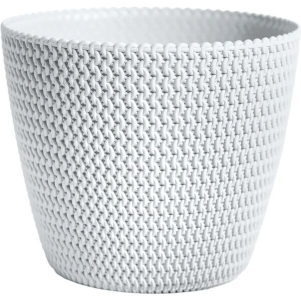 prosperplast vaso per piante e fiori splofy  bianco h 10.8 cm Ø 13 cm