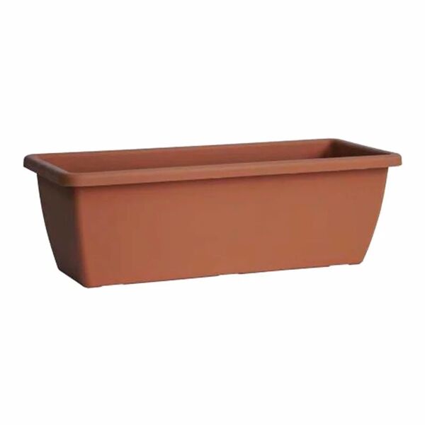 euro3plast fioriera gardenie  in polipropilene terracotta h 16 cm l 40 x p 20 cm