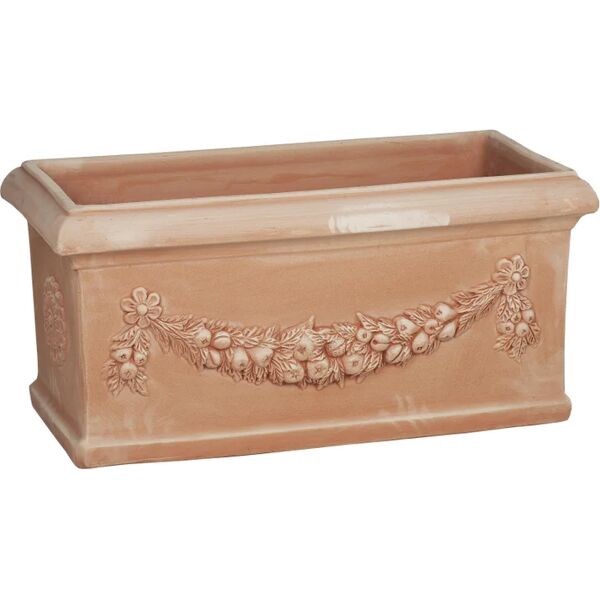 leroy merlin fioriera festonata in terracotta terracotta h 27 cm l 60 x p 27 cm