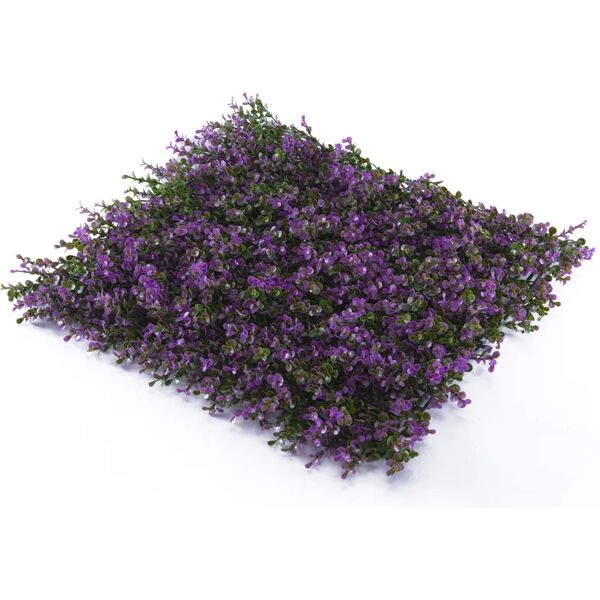 tenax siepe artificiale bosso divy 3d in polietilene, verde e viola h 1 m x l 1 m