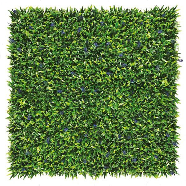 tenax parete verde artificiale liriope divy 3d in polietilene, verde h 1 m x l 1 m