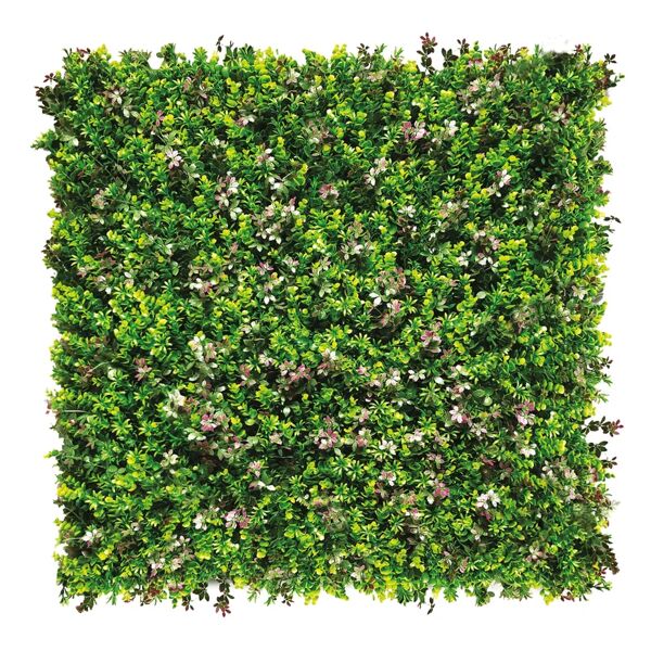 tenax siepe artificiale berberis divy 3d in polietilene, verde e rosso h 1 m x l 1 m