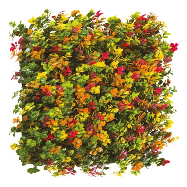 tenax parete verde artificiale foliage divy 3d in polietilene, multicolore h 1 m x l 1 m