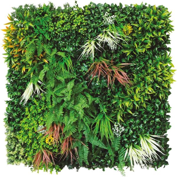 tenax parete verde artificiale jungle divy 3d in polietilene, verde h 1 m x l 1 m