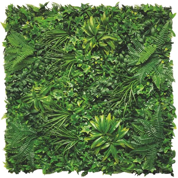 tenax parete verde artificiale foglie tropicali divy 3d in polietilene, verde h 1 m x l 1 m