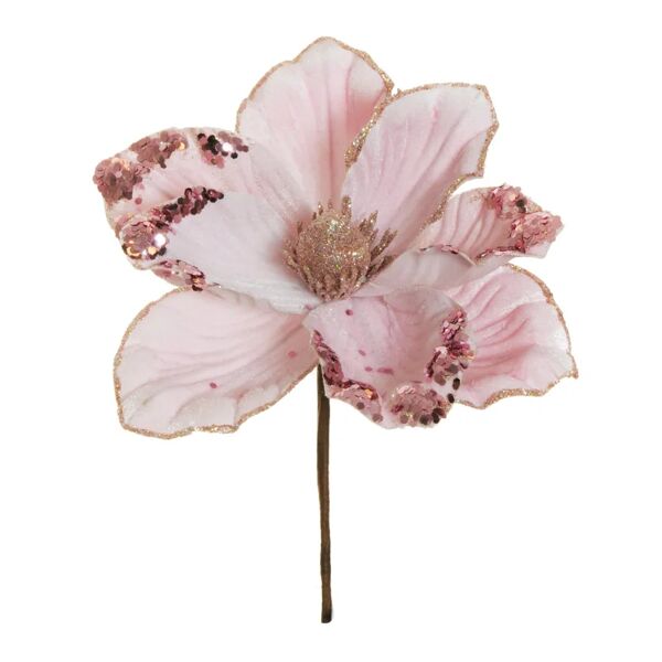 leroy merlin decorazione per albero di natale magnolia  h 20 cm, Ø 18 cm, colore rosa