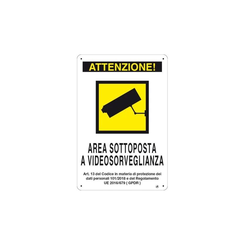 leroy merlin cartello segnaletico attenzione area videosorvegliata polipropilene 20 x 30 cm