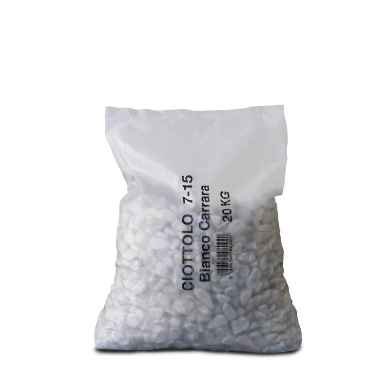 leroy merlin ghiaia ciottolo bianco carrara 7/15 mm 20 kg