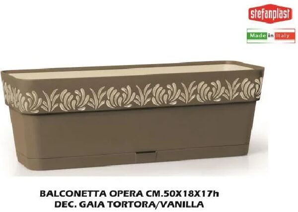 stefanplast sfv88802 balconetta opera cm 50 decorazione gaia tortora/vanilla - sfv88802