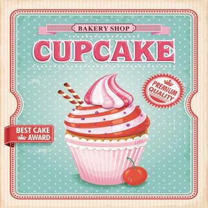 Inspire Stampa su tela Cupcake 50x50 cm