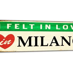 Inspire Stampa su legno I felt in love MI 50x20 cm